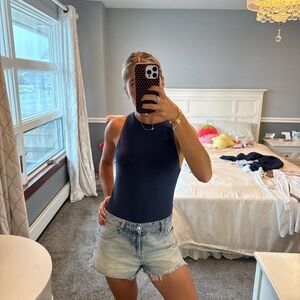 Zara Navy Blue Bodysuit